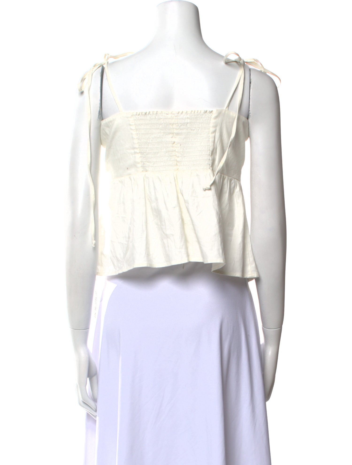 Reformation Square Neckline Sleeveless Crop Top